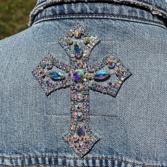 MOTHER Jean Jacket Embellished with Swarovski Crystals - Picture 4 of 14